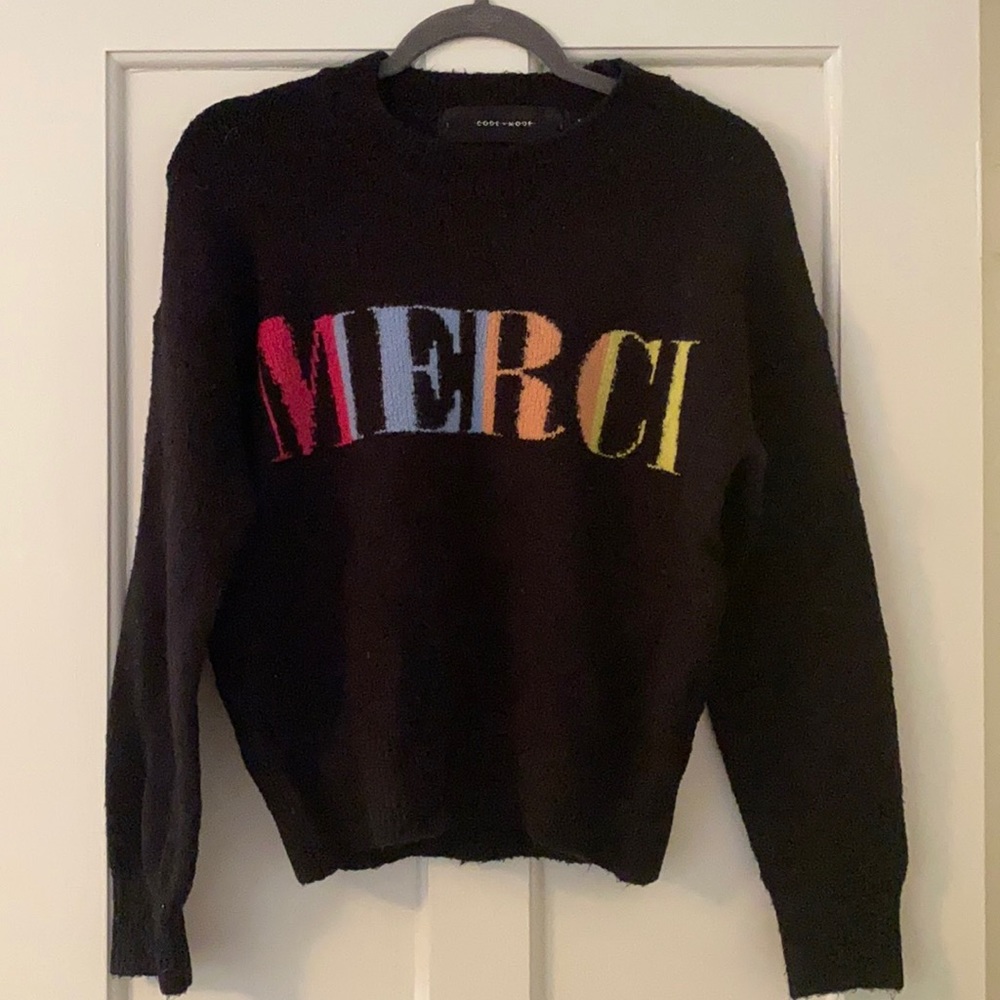 MERCI BLACK SWEATER!